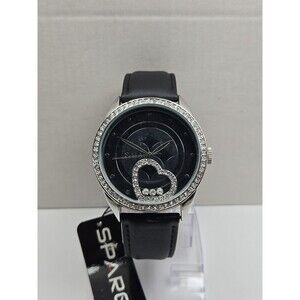 Pittsburgh Steelers Sparo NFL Womens Beat Watch Rhinestone Heart Fan New Battery